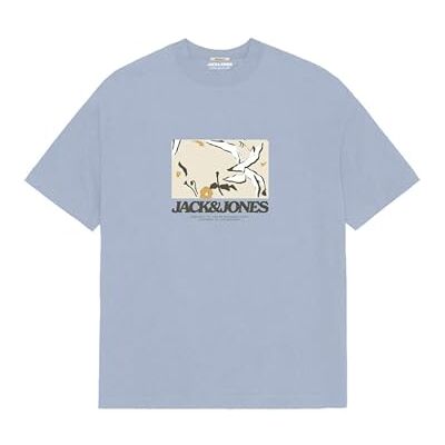 JACK & JONES Jortavira AOP Tee Ss Crew Neck FST, Skyway, L JACK & JONES Jortavira AOP Tee Ss Crew Neck FST, Skyway, L