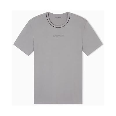 Giorgio Armani Mäns UNDERLINED Logoband Crew Neck T-Shirt Grå L Giorgio Armani Mäns UNDERLINED Logoband Crew Neck T-Shirt Grå L