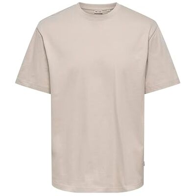 Only & Sons Fred Relaxed Kortärmad T-shirt, Silverfoder, L Only & Sons Fred Relaxed Kortärmad T-shirt, Silverfoder, L