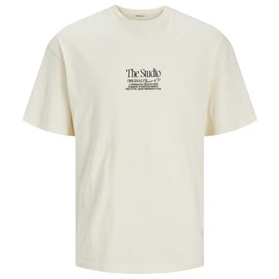 JACK & JONES Jornoto Graphic Back Tee Ss Crew Neck Ln T-shirt, Buttercreme, M JACK & JONES Jornoto Graphic Back Tee Ss Crew Neck Ln T-shirt, Buttercreme, M