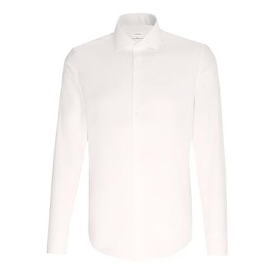 Seidensticker Silkesdekal herr affärströja – slim fit – strykfri – Kent krage – långärmad – 100% bomull, Vit, 43 Seidensticker Silkesdekal herr affärströja – slim fit – strykfri – Kent krage – långärmad – 100% bomull, Vit, 43