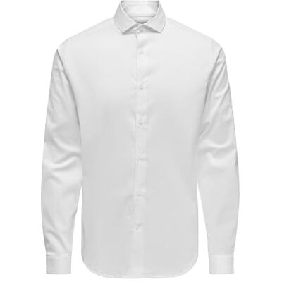 Only & Sons herrskjorta ONSJORDAN skjorta, Vit, XS Only & Sons herrskjorta ONSJORDAN skjorta, Vit, XS