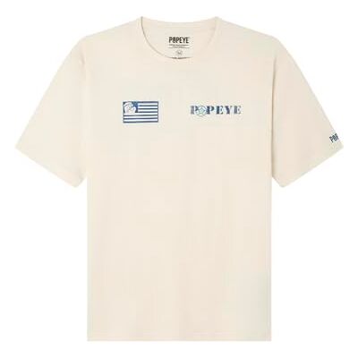 Springfield T-shirt för män, Vitt tryck, L Springfield T-shirt för män, Vitt tryck, L