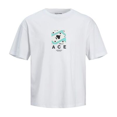JACK & JONES JORBLOCKPOP Tee SS Crew Neck TG, Ljus vit, M JACK & JONES JORBLOCKPOP Tee SS Crew Neck TG, Ljus vit, M