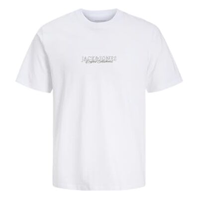 JACK & JONES Jorbleecker Minimal tee SS Crew Neck, Bright White, XXL herr, Briljant vit, XXL JACK & JONES Jorbleecker Minimal tee SS Crew Neck, Bright White, XXL herr, Briljant vit, XXL