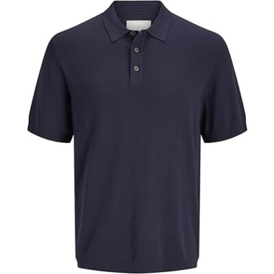 JACK & JONES Jprccwilliam Knit Polo Ss Sn, natthimmel, XS JACK & JONES Jprccwilliam Knit Polo Ss Sn, natthimmel, XS