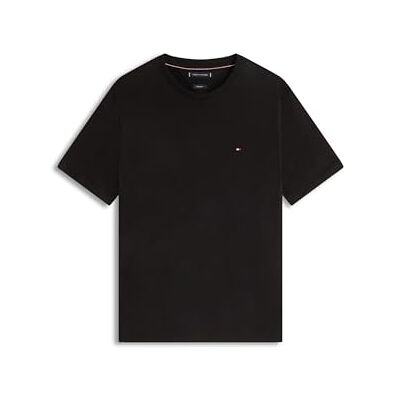 Tommy Hilfiger Essential REG FIT Solid TEE MW0MW37267, S/S t-shirt, svart, M, svart (svart), M Tommy Hilfiger Essential REG FIT Solid TEE MW0MW37267, S/S t-shirt, svart, M, svart (svart), M