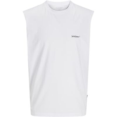 JACK & JONES Jorvarenna ärmlös t-shirt Ss Crew Neck, Ljus vit, S JACK & JONES Jorvarenna ärmlös t-shirt Ss Crew Neck, Ljus vit, S