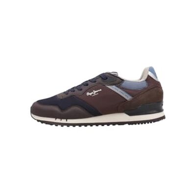 Pepe Jeans herr London Cross M Sneak, grå (Trail Brown), 12 UK, Grå spår brun, 12 UK Pepe Jeans herr London Cross M Sneak, grå (Trail Brown), 12 UK, Grå spår brun, 12 UK