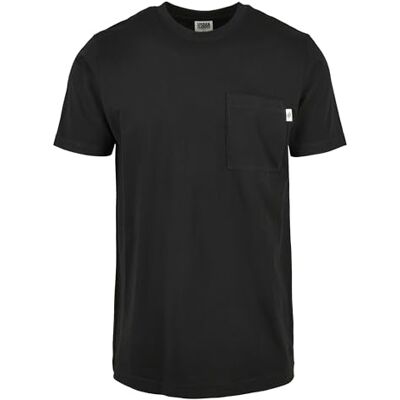 Urban Classics T-shirt för män ekologisk bomull basic ficka, svart, 4XL Urban Classics T-shirt för män ekologisk bomull basic ficka, svart, 4XL
