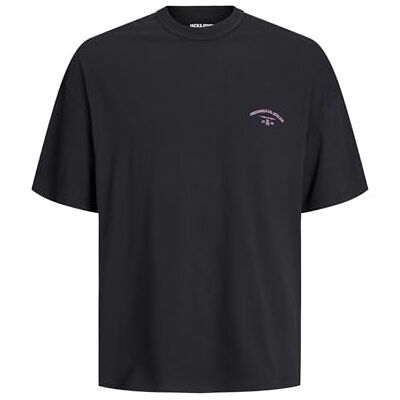 JACK & JONES JORSANTORINI Graphic Tee SS Crew Neck, svart, M JACK & JONES JORSANTORINI Graphic Tee SS Crew Neck, svart, M