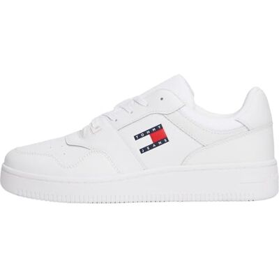 Tommy Jeans herr basketsneakers sportiga, Vit, 40 EU Tommy Jeans herr basketsneakers sportiga, Vit, 40 EU