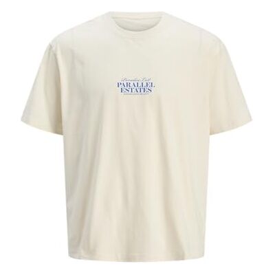 JACK & JONES Jorparallel Tee Ss Crew Neck Tg, Antik vit, S JACK & JONES Jorparallel Tee Ss Crew Neck Tg, Antik vit, S