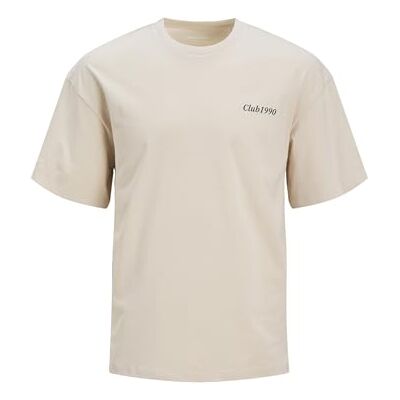 JACK & JONES JACK&JONES JJEBRADLEY Graphic Tee SS O-Neck NOOS, Moonbeam, L JACK & JONES JACK&JONES JJEBRADLEY Graphic Tee SS O-Neck NOOS, Moonbeam, L