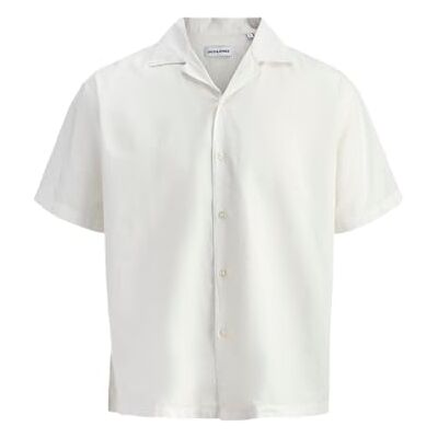 JACK & JONES Jjebreeze Linen Blend Resort Shirt Pls – Plus Size, Vit, 3XL JACK & JONES Jjebreeze Linen Blend Resort Shirt Pls – Plus Size, Vit, 3XL