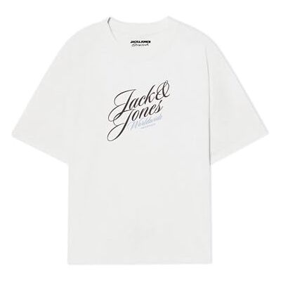 JACK & JONES Jorinwood Tee Ss Crew Neck FST, Ljus vit, S JACK & JONES Jorinwood Tee Ss Crew Neck FST, Ljus vit, S