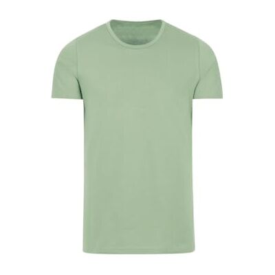 Trigema T-shirt för män av bomull/elastan, Grönt te, XS Trigema T-shirt för män av bomull/elastan, Grönt te, XS