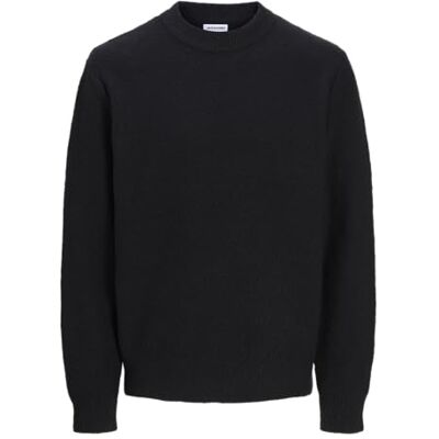 JACK & JONES Jjspence stickad crew neck, svart, S JACK & JONES Jjspence stickad crew neck, svart, S