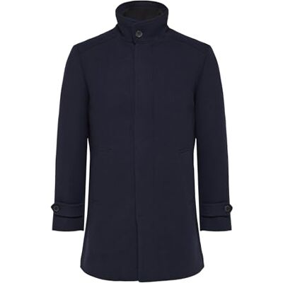 SELECTED HOMME Herr slhreuben ull rock Noos kort kappa, blå, XL SELECTED HOMME Herr slhreuben ull rock Noos kort kappa, blå, XL