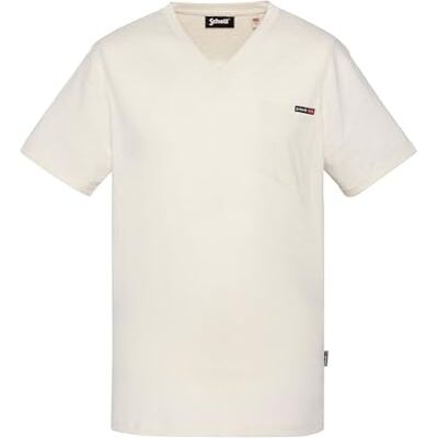 Schott NYC V-ringad T-shirt med Schottficka, TSKEA2, Av vit, L Schott NYC V-ringad T-shirt med Schottficka, TSKEA2, Av vit, L