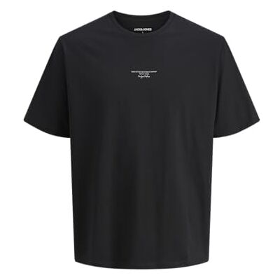JACK & JONES Jjkenji Tee Ss Crew Neck, svart, L JACK & JONES Jjkenji Tee Ss Crew Neck, svart, L