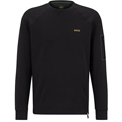 Boss Herr Salbiq Jersey, svart, S Boss Herr Salbiq Jersey, svart, S