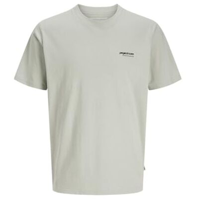 JACK & JONES Jcotarmac Camo Back Tee Ss Crew Neck, Aqua Gray, M JACK & JONES Jcotarmac Camo Back Tee Ss Crew Neck, Aqua Gray, M