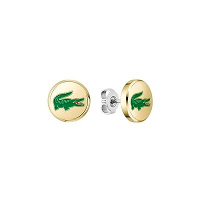 Lacoste herr ARTHOR kollektion örhängen i gult guld med grön emalj krokodil 2040498 Lacoste herr ARTHOR kollektion örhängen i gult guld med grön emalj krokodil 2040498