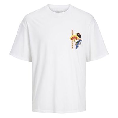 JACK & JONES JACK&JONES JORTOKYO Market Tee SS Crew Neck TG, Ljusvit/tryck: svart skript, M JACK & JONES JACK&JONES JORTOKYO Market Tee SS Crew Neck TG, Ljusvit/tryck: svart skript, M