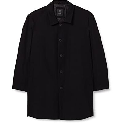 JP 1880 herr, stora storlekar, herrkläder, L-8XL, ullblandning, kappa, vattenavvisande, skjortkrage, upp till 8 XL 795116, svart, 8XL stor JP 1880 herr, stora storlekar, herrkläder, L-8XL, ullblandning, kappa, vattenavvisande, skjortkrage, upp till 8 XL 795116, svart, 8XL stor