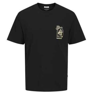 JACK & JONES Jorbellagio Collage Tee Ss Crew Neck, svart, M JACK & JONES Jorbellagio Collage Tee Ss Crew Neck, svart, M