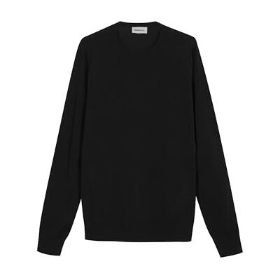 Diana Studio 100% lätt bomull extra vriden rakad tröja, herr, långärmad, avslappnad passform, Svart, XL Diana Studio 100% lätt bomull extra vriden rakad tröja, herr, långärmad, avslappnad passform, Svart, XL