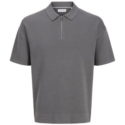 JACK & JONES Jjtroy Knit Zip Polo, Slottsklippa, S JACK & JONES Jjtroy Knit Zip Polo, Slottsklippa, S