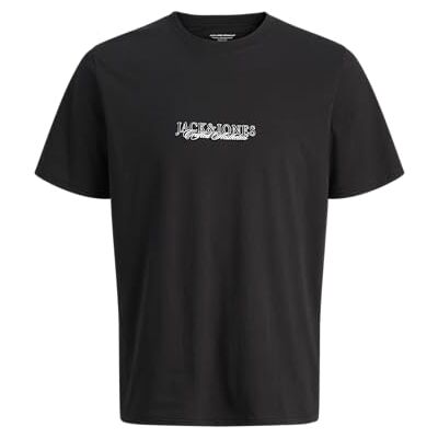 JACK & JONES Jorbleecker Minimal Tee Ss Crew Neck, svart, M JACK & JONES Jorbleecker Minimal Tee Ss Crew Neck, svart, M