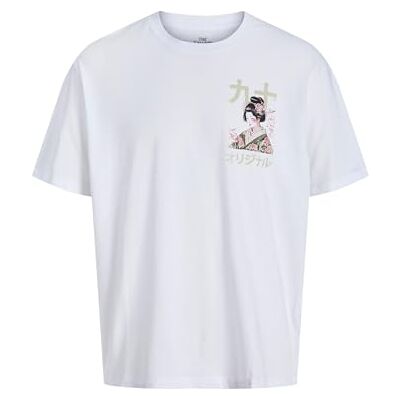 JACK & JONES Jorfuji Tee Ss Crew Neck Tg, Ljus vit, S JACK & JONES Jorfuji Tee Ss Crew Neck Tg, Ljus vit, S