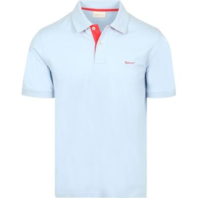GANT Reg Contrast Pique SS Pique SS Pikétröja Blå, XXL GANT Reg Contrast Pique SS Pique SS Pikétröja Blå, XXL