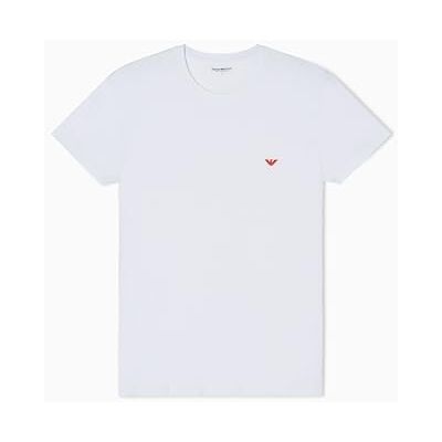 Giorgio Armani Glänsande logotypband för män t-shirt med rund hals vit M Giorgio Armani Glänsande logotypband för män t-shirt med rund hals vit M