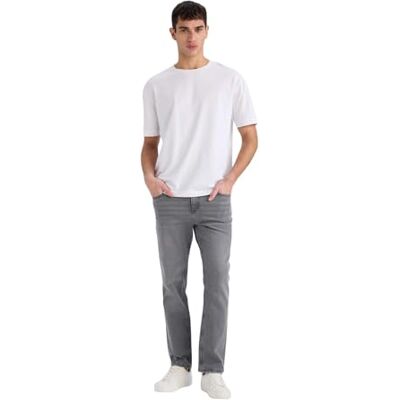 DeFacto Herrjeans – högkvalitativa jeans för män grå 36–32, GRÅ, 36W x 32L DeFacto Herrjeans – högkvalitativa jeans för män grå 36–32, GRÅ, 36W x 32L
