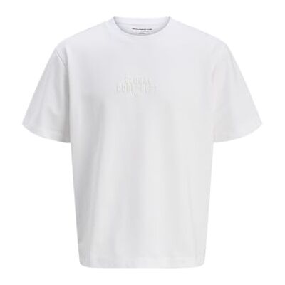 JACK & JONES Jcoconcrete Tonal Tee Ss Crew Neck, Ljus vit, L JACK & JONES Jcoconcrete Tonal Tee Ss Crew Neck, Ljus vit, L