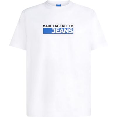 KARL LAGERFELD JEANS , Herr, Slim Kortärm Logo Tee, Slim Fit, Vit, L KARL LAGERFELD JEANS , Herr, Slim Kortärm Logo Tee, Slim Fit, Vit, L