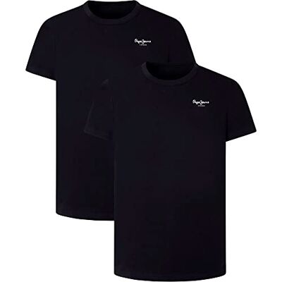 Pepe Jeans Pmu10976 Kortärmad Baslager 2 Enheter XL, svart (svart), XL Pepe Jeans Pmu10976 Kortärmad Baslager 2 Enheter XL, svart (svart), XL