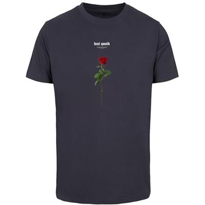 Tee T-shirt för män Lost Youth Rose, Vit, S Tee T-shirt för män Lost Youth Rose, Vit, S