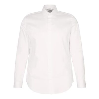 Seidensticker Silkesdekal herr business skjorta – slim fit – lätt att stryka – Kent krage – extra lång arm – 100% bomull, Vit, 43 Seidensticker Silkesdekal herr business skjorta – slim fit – lätt att stryka – Kent krage – extra lång arm – 100% bomull, Vit, 43