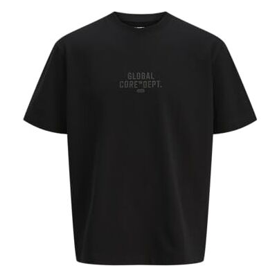 JACK & JONES Jcoconcrete Tonal Tee Ss Crew Neck, svart, L JACK & JONES Jcoconcrete Tonal Tee Ss Crew Neck, svart, L