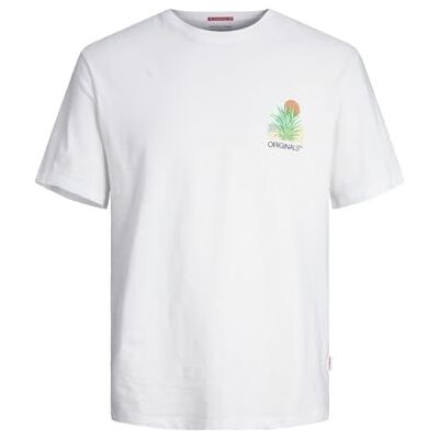 JACK & JONES JACK&JONES JORARUBA bröst EMB Tee SS Crew Neck, Ljus vit, M JACK & JONES JACK&JONES JORARUBA bröst EMB Tee SS Crew Neck, Ljus vit, M