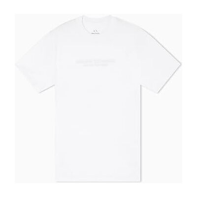 Giorgio Armani kortärmad front Milano-New York logotyp bokstäver t-shirt, vit, S, Vit, S Giorgio Armani kortärmad front Milano-New York logotyp bokstäver t-shirt, vit, S, Vit, S