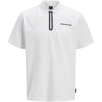 JACK & JONES Jcofusion Pique Polo Ss Sn, Ljus vit, XXL JACK & JONES Jcofusion Pique Polo Ss Sn, Ljus vit, XXL