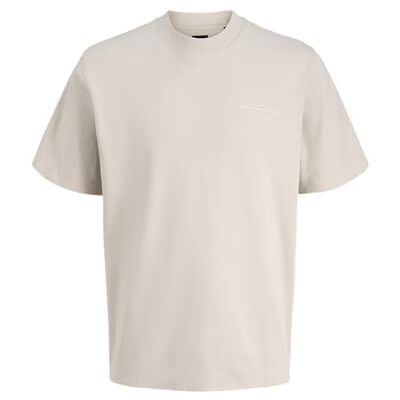 JACK & JONES Jprblachad branding Ss Crew Neck Tee Sn, Silverfoder, M JACK & JONES Jprblachad branding Ss Crew Neck Tee Sn, Silverfoder, M