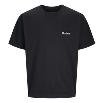 JACK & JONES Jorislington Back Tee Ss Crew Neck Pls, svart, 4XL JACK & JONES Jorislington Back Tee Ss Crew Neck Pls, svart, 4XL