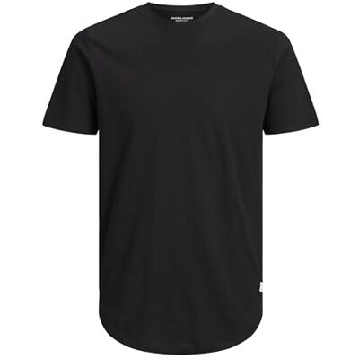JACK & JONES män t-shirt plus storlek enfärgad t-shirt, svart, XXL JACK & JONES män t-shirt plus storlek enfärgad t-shirt, svart, XXL